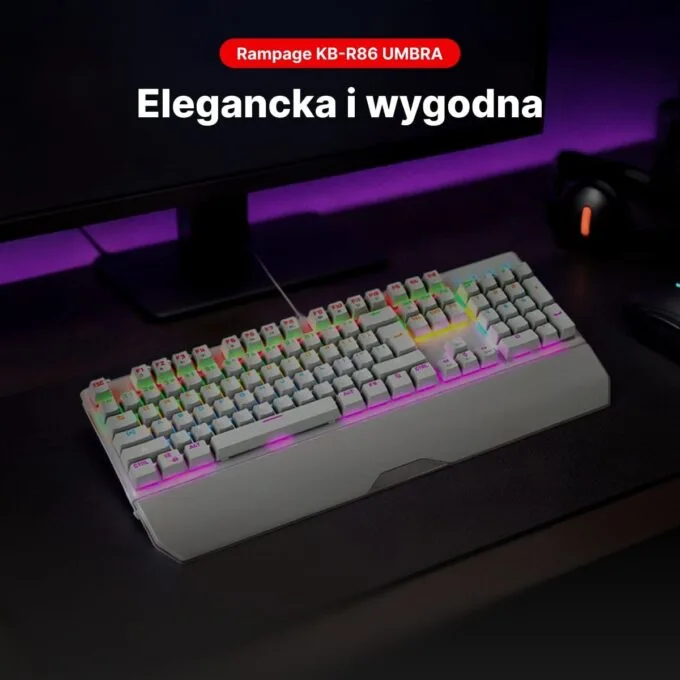 Rampage UMBRA KB-R86 Blue Switch White — image 8