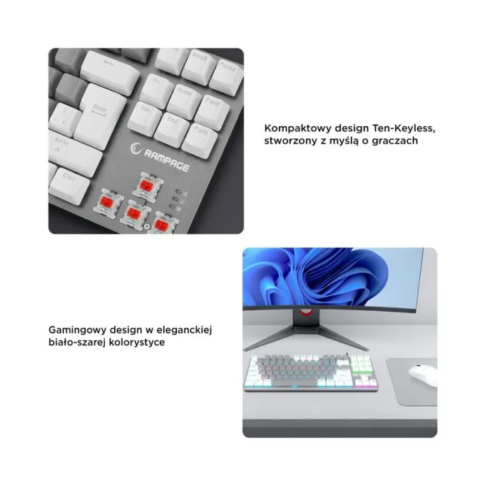 Rampage Snug RGB KRGD Red grey and white — image 9