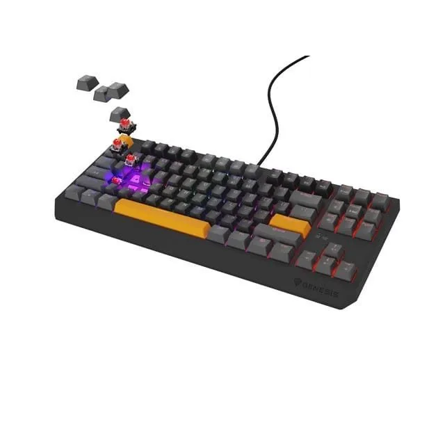 Genesis Thor 230 TKL Anchor Gray Positive RGB Outem Red — image 3