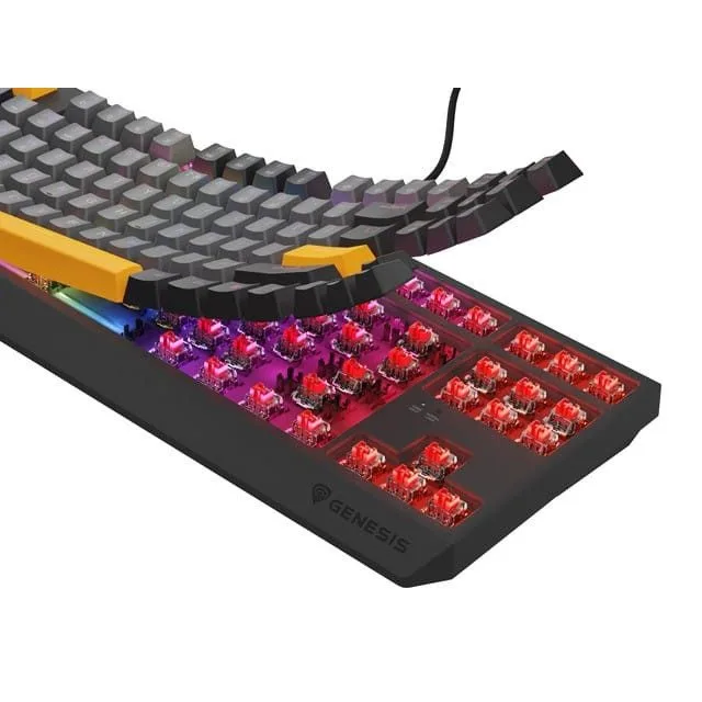 Genesis Thor 230 TKL Anchor Gray Negative RGB Outem Red — image 15