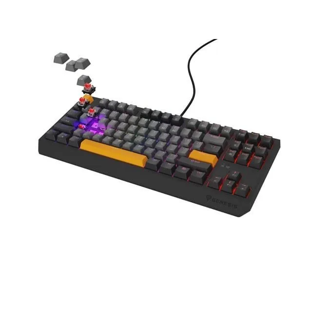 Genesis Thor 230 TKL Anchor Gray Negative RGB Outem Red — image 3
