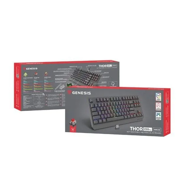Genesis Thor 230 TKL Wireless Black RGB Outem Red — image 4