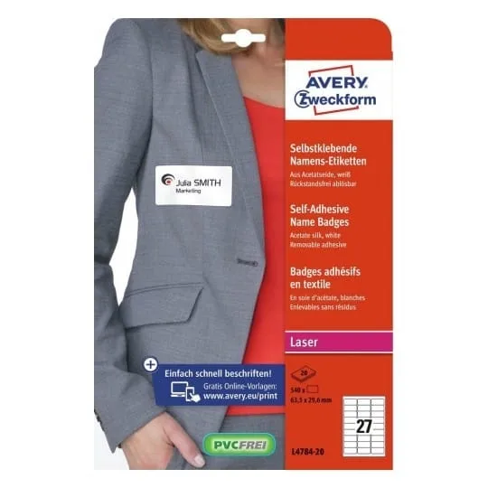 Avery Zweckform Self-adhesive Name Identifiers L4784-20 — image 2