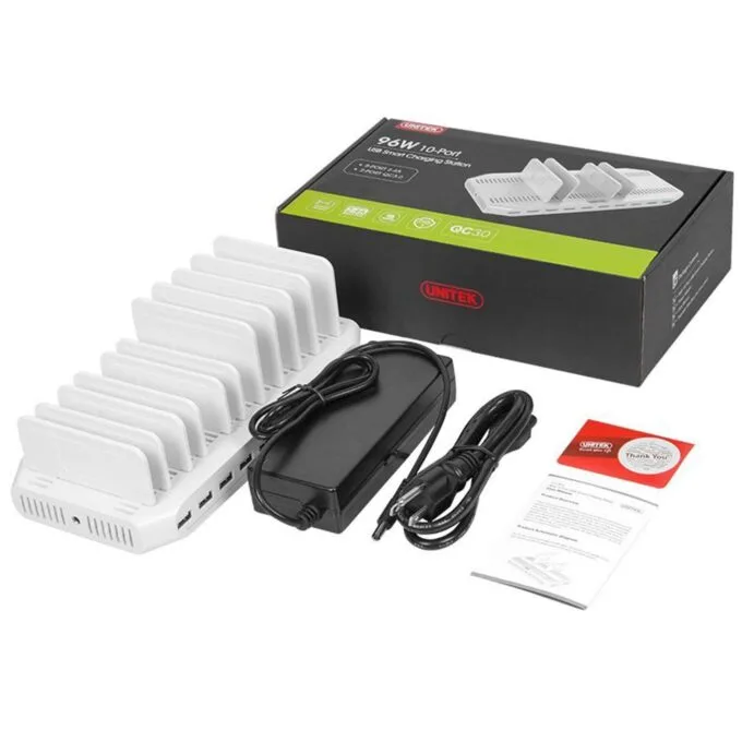 Unitek Charge Station 10x USB White — image 6