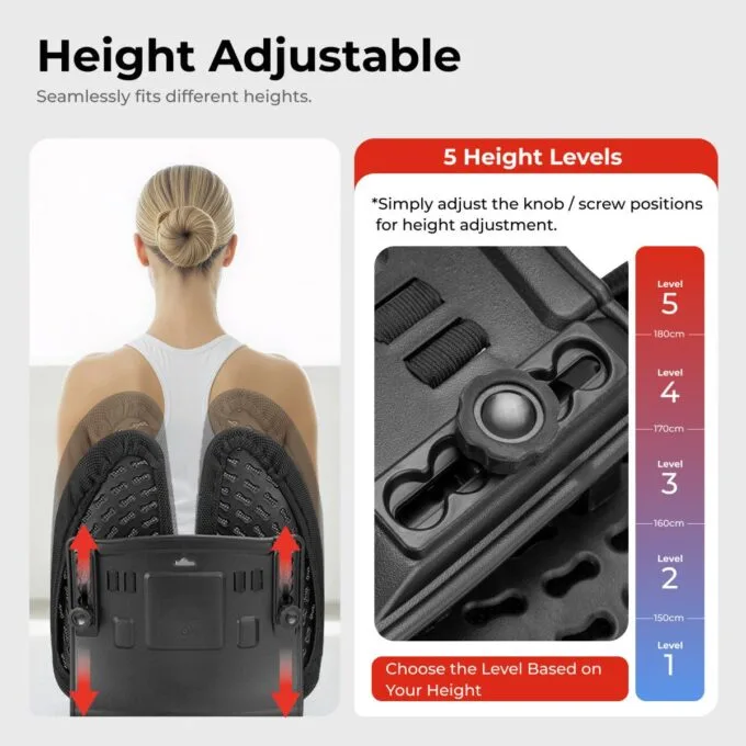 Lumivida Ergonomic Lumbar Support Cushion Ergonomic with Breathable Mesh Cover RLC03-1 — image 3
