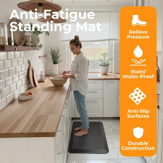 Lumivida Ergonomic Standing Mat Anti-Fatigue Shock Absorbion, Anti-Slip, Trip-Resistant, Waterproof STM02-5 — image 2