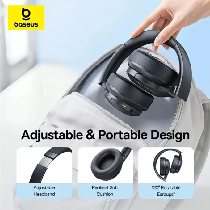 Baseus Headphones Over Ear Bass BH1 Lite White — image 4
