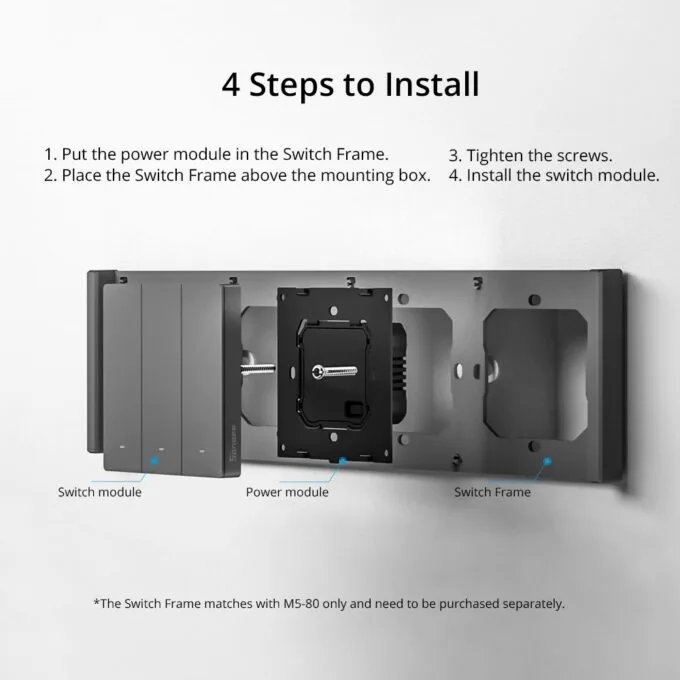 Sonoff M5UK2C WiFi Smart Wall Mechanical Switch 2-Button Grey — image 11