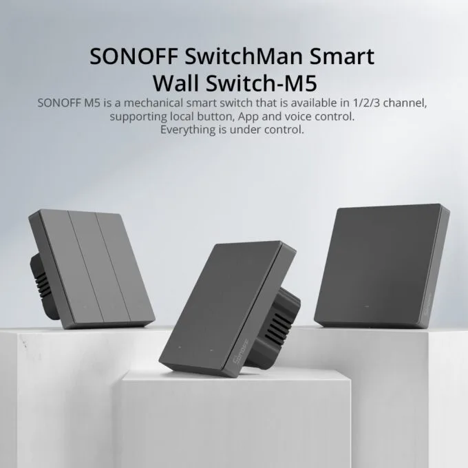 Sonoff M5UK2C WiFi Smart Wall Mechanical Switch 2-Button Grey — image 15