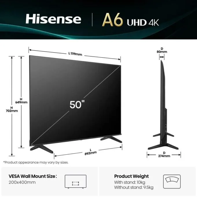 Hisense 50A6Q 50'' 4K Smart LED TV — image 8