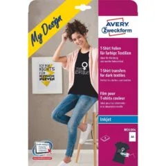 Avery Zweckform Injection foil for colored fabrics A4 8 ark transfer film + 8 ark silicone paper