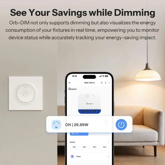 Sonoff Smart Dimmer Wall Switch With Matter MINI-DIM-E — image 8