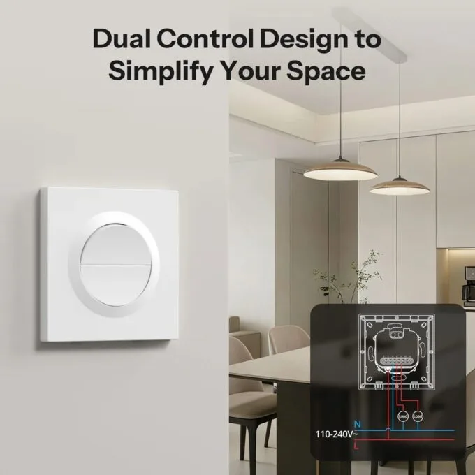 Sonoff Zigbee Smart Wall Mechanical Switch 1-Button 2 Gang White With Matter — image 5