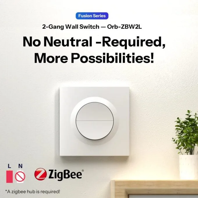 Sonoff Zigbee Smart Wall Mechanical Switch 1-Button 2 Gang White With Matter (no neutral) — image 5