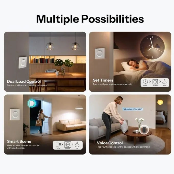 Sonoff Zigbee Smart Wall Mechanical Switch 1-Button 2 Gang White With Matter (no neutral) — image 6