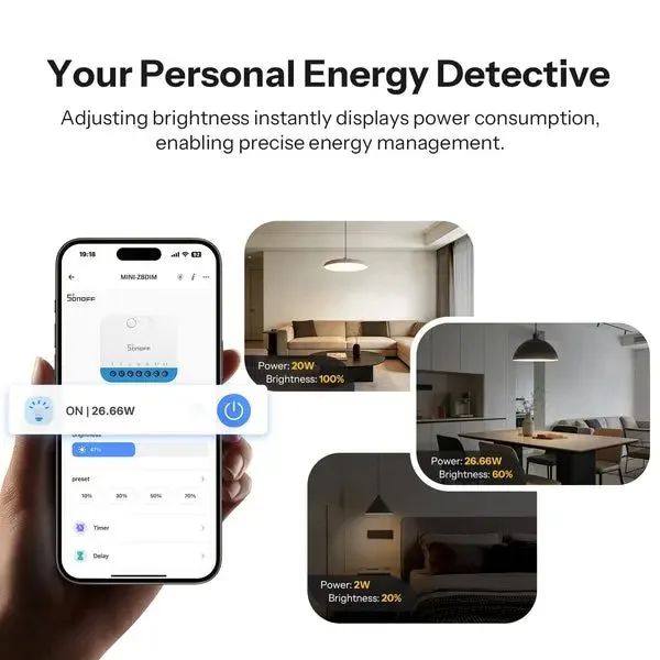 Sonoff Zigbee Smart Dimmer Wall Switch MINI-ZBDIM-E — image 6