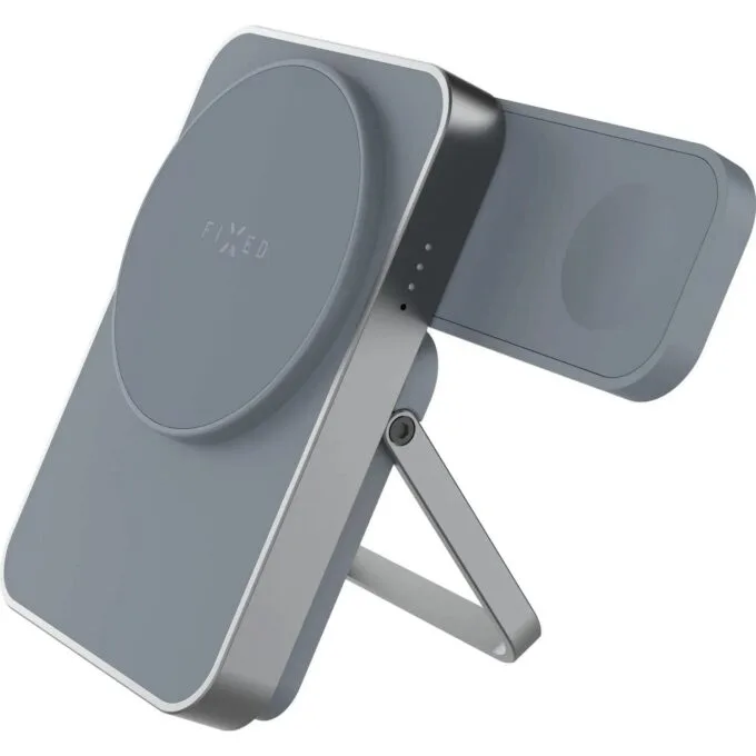 Fixed MagZen5 Stand with integrated Apple Watch and MagSafe charger, 5000 mAh grey — image 1
