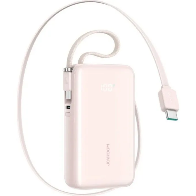 Joyroom JR-PR2L 10000 mAh 35W with integrated USB-C pink cable — image 1