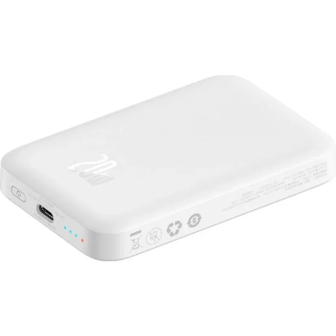 Baseus Airpow 6000 mAh 20W magnetic with Baseus Simple white cable — image 4