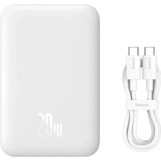 Baseus Airpow 6000 mAh 20W magnetic with Baseus Simple white cable — image 5