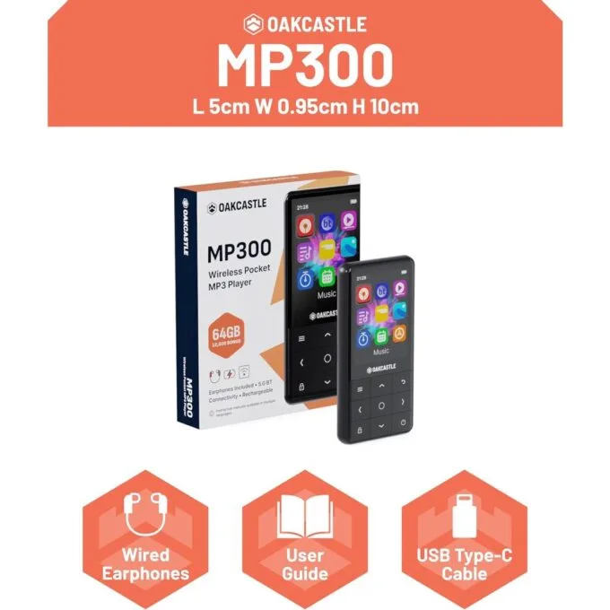 Majority Portable MP300 Player 64GB BT+Earphones (Oakcastle) — image 7