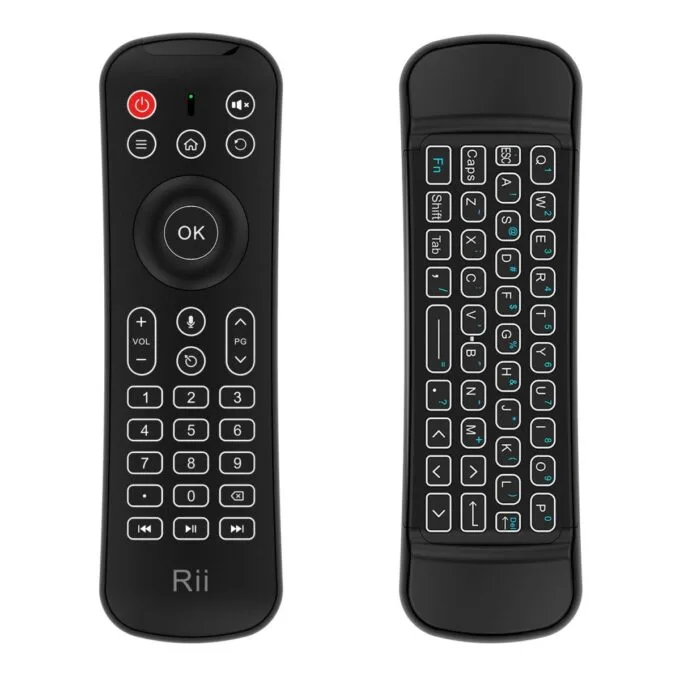 Rii Remote Control with Wireless Keyboard 2.4GHz, AirMouse & Microphone MX6 — image 1