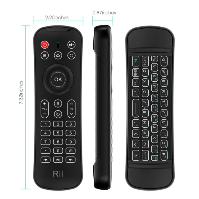 Rii Remote Control with Wireless Keyboard 2.4GHz, AirMouse & Microphone MX6 — image 3