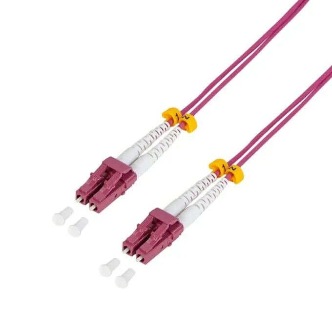 LogiLink fiber optic OM4 LC/UPC - LC/UPC 100m purple — image 1