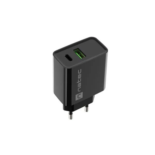 Natec Ribera 20W USB-A USB-C black — image 2