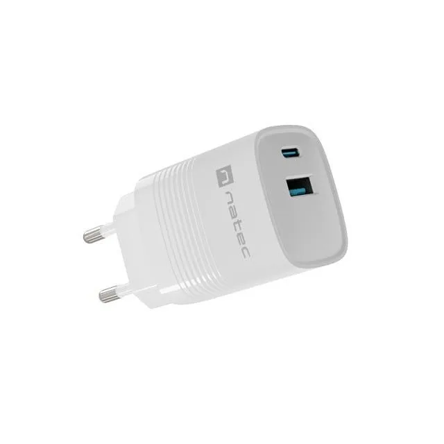 Natec Ribera GAN 30W USB-A USB-C white — image 1
