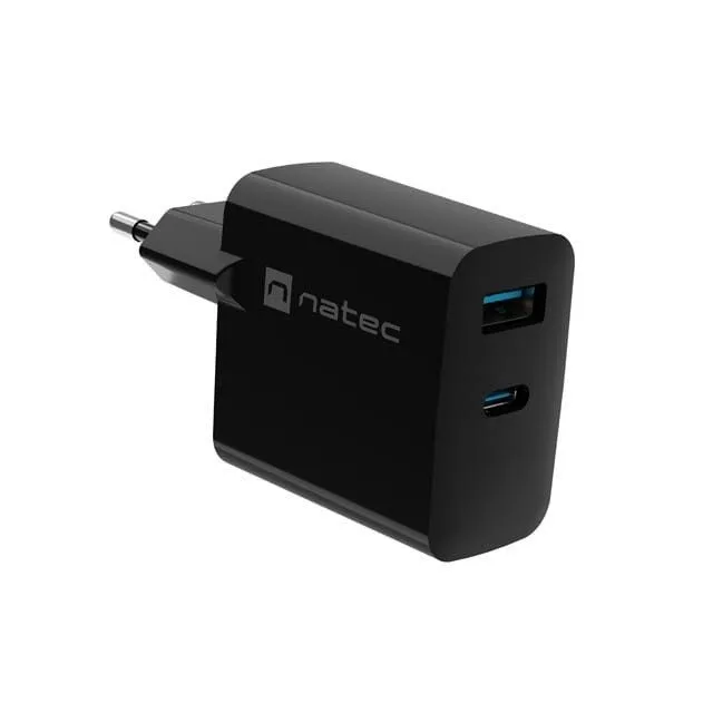 Natec Ribera GAN 45W USB-A USB-C black — image 4