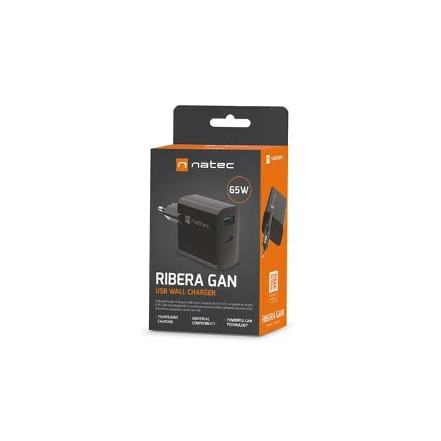 Natec Ribera GaN 65W USB-A USB-C czarna — image 9