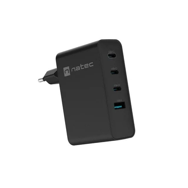 Natec Ribera GAN 100W USB-A + 3x USB-C black — image 1