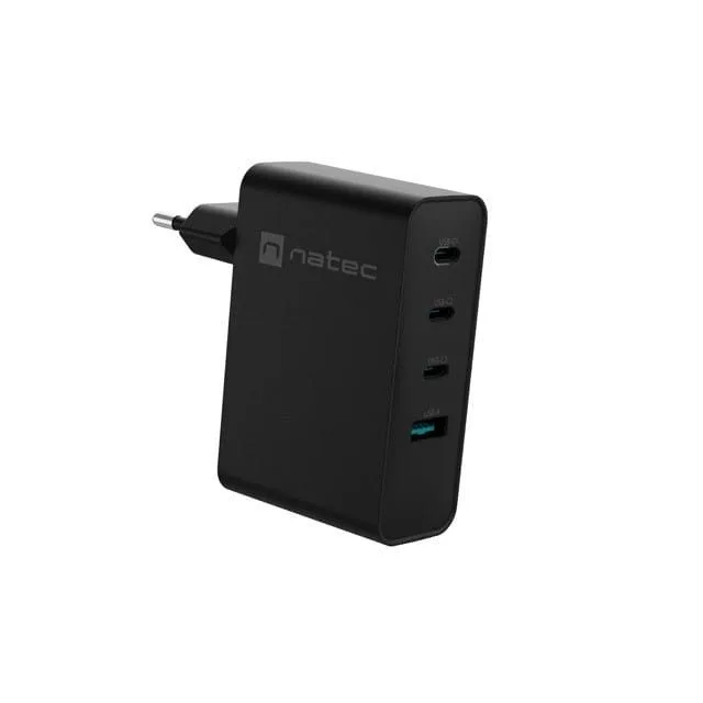 Natec Ribera GAN 100W USB-A + 3x USB-C black — image 5