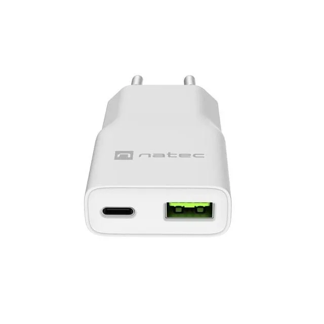 Natec Ribera GAN Slim 20W USB-A USB-C white — image 5