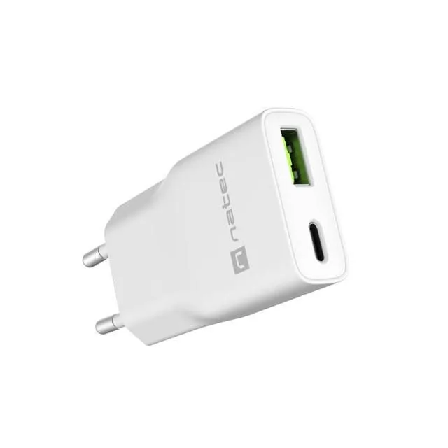 Natec Ribera GAN Slim 20W USB-A USB-C white — image 6