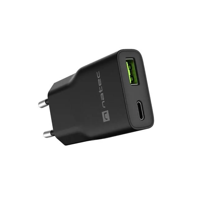 Natec Ribera GAN Slim 20W USB-A USB-C black — image 5