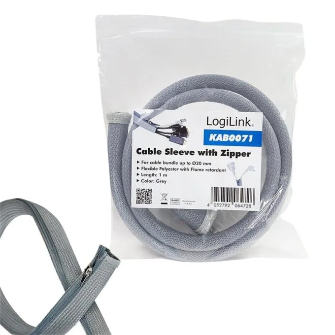 LogiLink elastic 1.0m x 30 mm grey — image 3