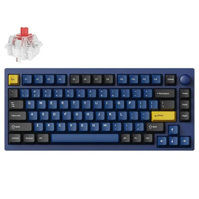 Keychron P1P-O1 75% Lemokey Super Red Switch Navy Blue — image 2