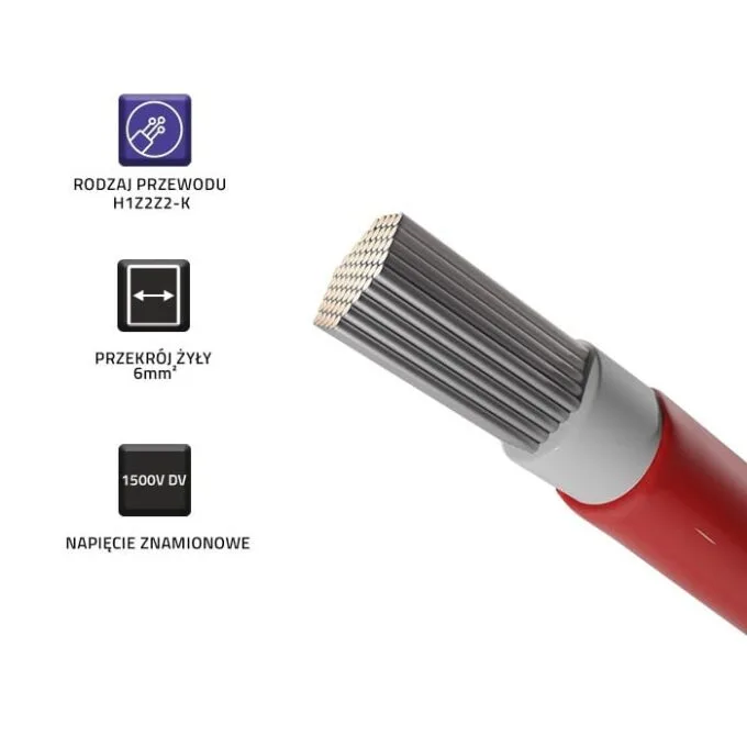 Qoltec Solar cable photovoltaic | 6mm2 | 100m | red — image 4