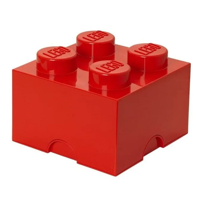 Lego Storage Brick 4 Red — image 1