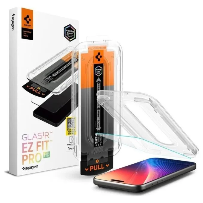 Spigen GLAS.TR "EZ Fit Pro" for Apple iPhone 16 Pro Max/17 Pro Max transparent — image 1