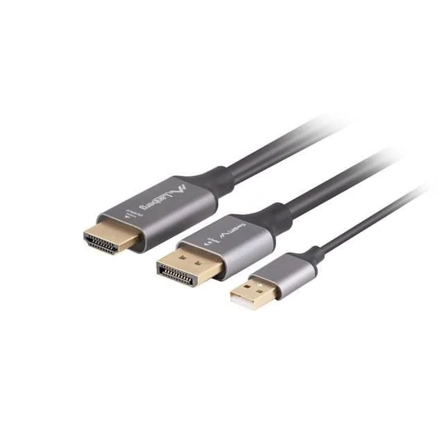 Lanberg HDMI(M) cable - DisplayPort(M) 1m 4K black — image 1