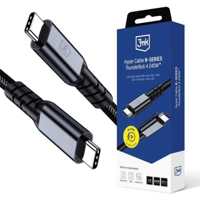 3mk Hyper N-SERIES Thunderbolt 4 240W 40Gb/s 8K60Hz 48V/5A black 1m — image 5