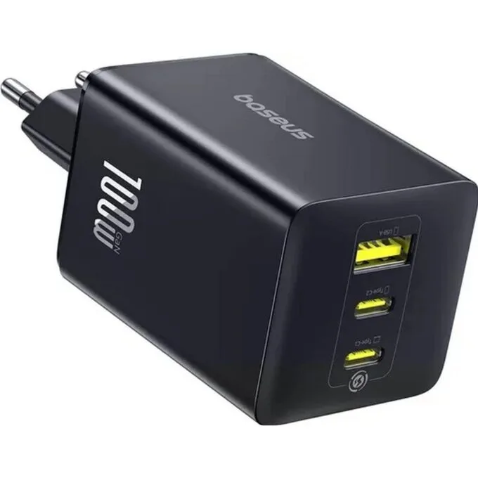 Network charger Baseus EnerFill FE11 100W 2 x USB-C + USB-A - black — image 1