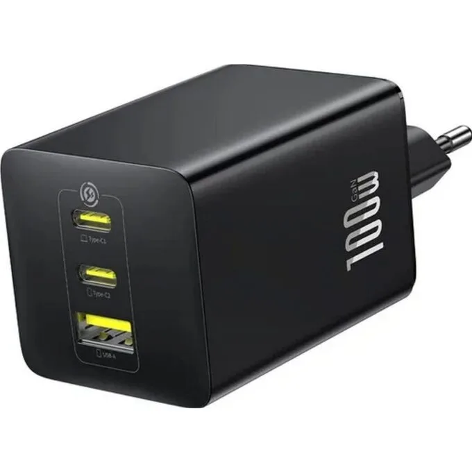 Network charger Baseus EnerFill FE11 100W 2 x USB-C + USB-A - black — image 3