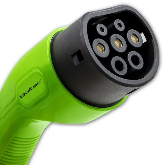 Qoltec Mobilna ładowarka do samochodu elektrycznego EV z regulacją 2w1 Typ2 | 3.5kW | 230V | Wi-fi | LCD | Przenośna | Wallbox | 5m — image 2