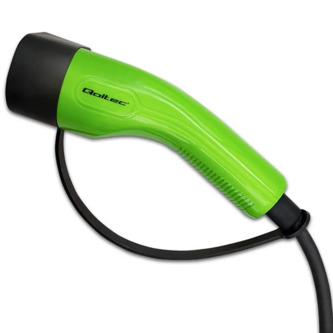 Qoltec Mobilna ładowarka do samochodu elektrycznego EV z regulacją 2w1 Typ2 | 3.5kW | 230V | Wi-fi | LCD | Przenośna | Wallbox | 5m — image 3