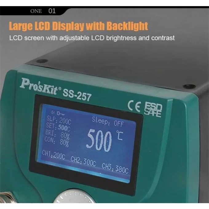 Proskit SS-257B Soldering Station with LCD Display — image 5