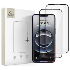 Tech-Protect Glass Fit+ for Apple iPhone 13/13 PRO/14/16E/17E black - 2 pcs.